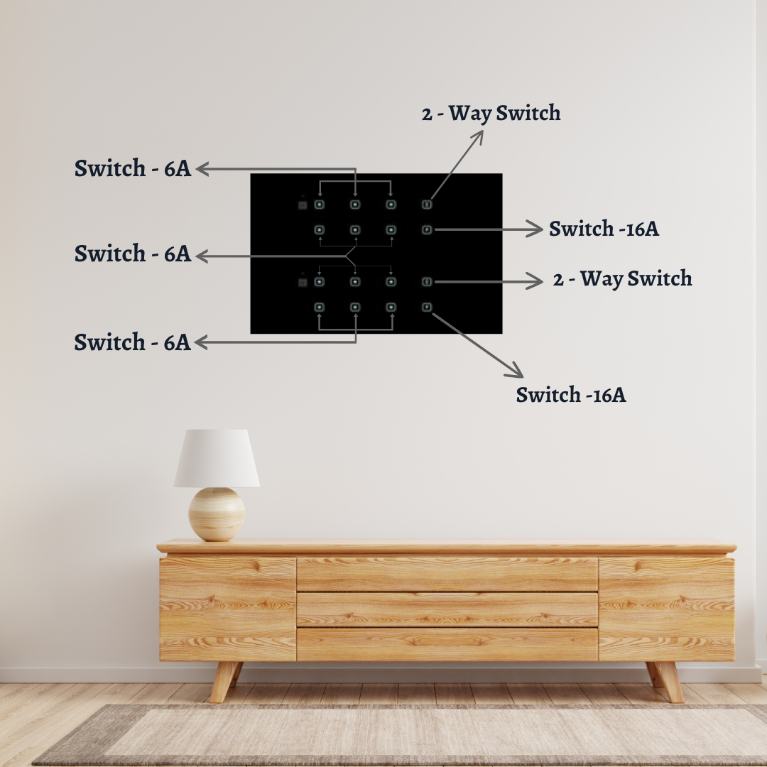 12 module smart touch 12 switch board automation india